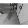 Mexen Kioto freistehende Duschwand 120 x 200 cm, transparent/matt 8 mm, schwarz - 800-120-002-70-35