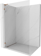 Mexen Lunar L Duschwand Walk-in links 70 x 200 cm, transparent 8 mm, Roségold - 830L-070-000-60-00-L