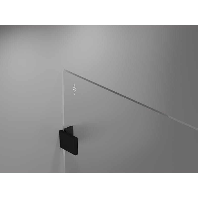Mexen Lunar Duschwand Walk-in rechts 50 x 200 cm, transparent 8 mm, schwarz - 830-050-000-70-00-P