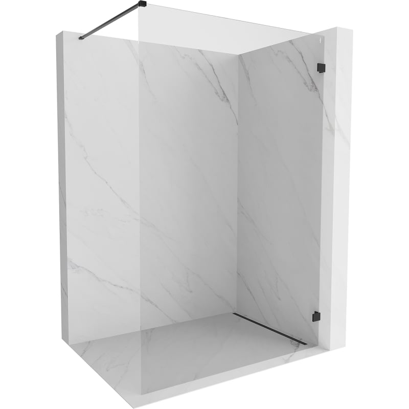 Mexen Lunar Duschwand Walk-in rechts 60 x 200 cm, transparent 8 mm, schwarz - 830-060-000-70-00-P
