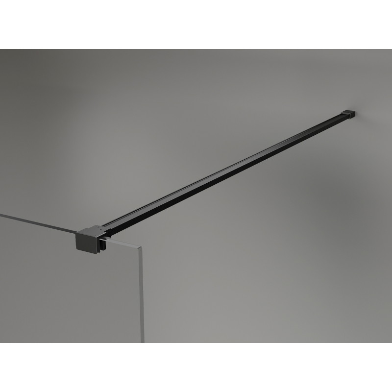 Mexen Lunar Duschwand Walk-in rechts 90 x 200 cm, transparent 8 mm, schwarz - 830-090-000-70-00-P