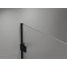 Mexen Lunar Duschwand Walk-in rechts 100 x 200 cm, transparent 8 mm, schwarz - 830-100-000-70-00-P
