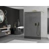 Mexen Kioto freistehende Duschwand 100 x 200 cm, Grafit 8 mm, Gold - 800-100-002-50-40