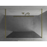 Mexen Kioto freistehende Duschwand 100 x 200 cm, Graphit 8 mm, Gold - 800-100-002-50-40