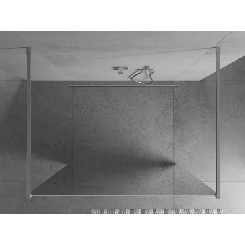 Mexen Kioto freistehende Duschwand 110 x 200 cm, Spiegel 8 mm, Chrom - 800-110-002-01-50
