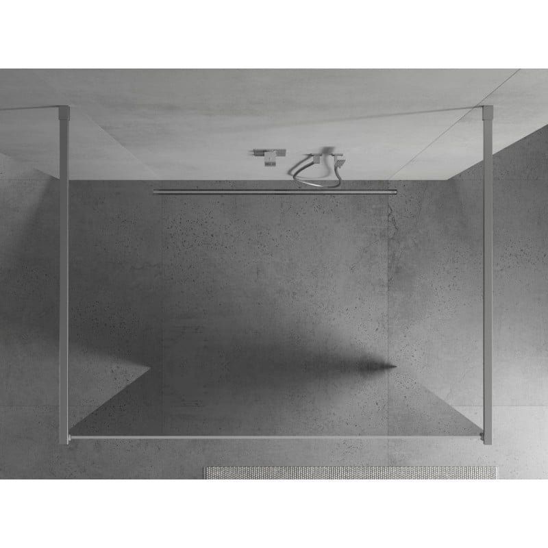 Mexen Kioto freistehende Duschwand 120 x 200 cm, Spiegel 8 mm, Chrom - 800-120-002-01-50