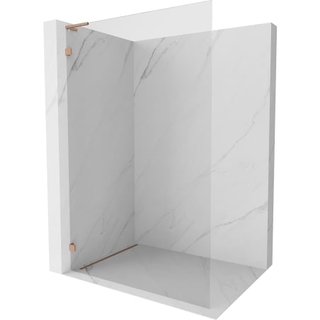 Mexen Lunar L Duschwand Walk-in links 70 x 200 cm, transparent 8 mm, gebürstetes Kupfer - 830L-070-000-65-00-L