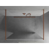 Mexen Kioto freistehende Duschwand 120 x 200 cm, Spiegel 8 mm, Roségold - 800-120-002-60-50