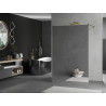 Mexen Kioto freistehende Duschwand 100 x 200 cm, Spiegel 8 mm, Gold - 800-100-002-50-50