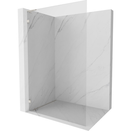 Mexen Lunar L Duschwand Walk-in links 80 x 200 cm, transparent 8 mm, gebürsteter Nickel - 830L-080-000-97-00-L