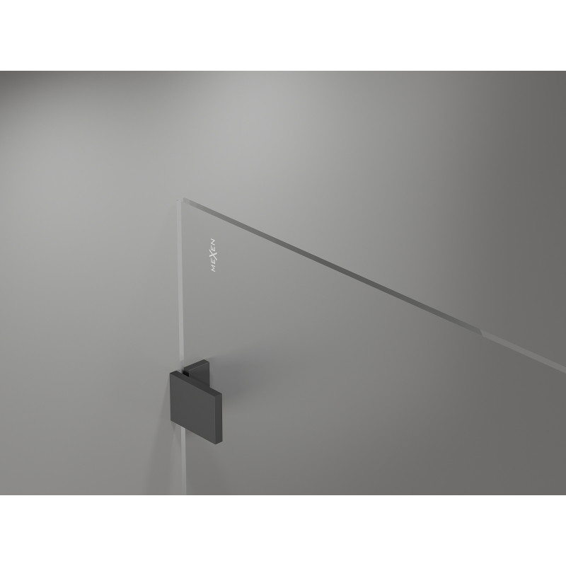 Mexen Lunar Duschwand Walk-in rechts 80 x 200 cm, transparent 8 mm, Gun Metal - 830-080-000-95-00-P