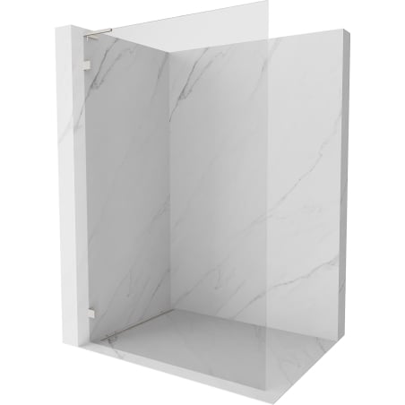 Mexen Lunar L Duschwand Walk-in links 90 x 200 cm, transparent 8 mm, gebürsteter Nickel - 830L-090-000-97-00-L