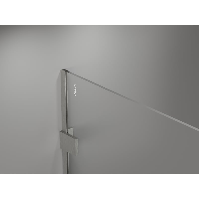 Mexen Lunar Duschwand Walk-in rechts 50 x 200 cm, transparent 8 mm, gebürsteter Nickel - 830-050-000-97-00-P