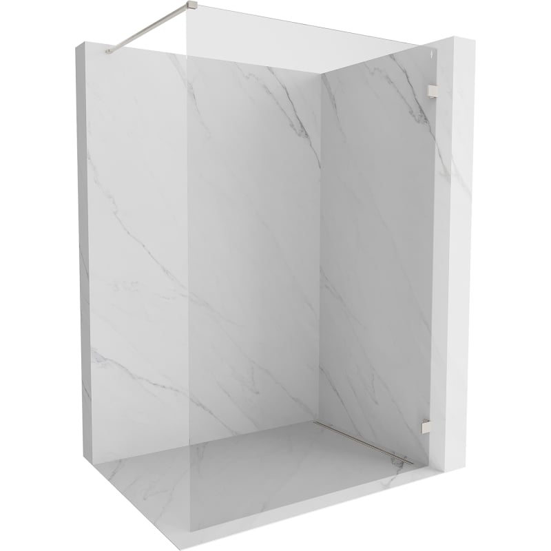 Mexen Lunar Duschwand Walk-In rechts 150 x 200 cm, transparent 8 mm, gebürsteter Nickel - 830-150-000-97-00-P
