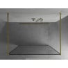 Mexen Kioto freistehende Duschwand 100 x 200 cm, schwarze Umrandung 8 mm, gold - 800-100-002-50-70