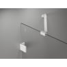 Mexen Lunar Duschdrehtür links 85 cm, transparent, weiß - 834-085-000-20-00-L