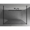 Mexen Kioto freistehende Duschwand 100 x 200 cm, schwarzer Rahmen 8 mm, schwarz - 800-100-002-70-70