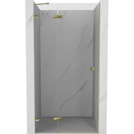 Mexen Lunar Duschtür Schwenktür links 75 cm, transparent, gold - 834-075-000-50-00-L