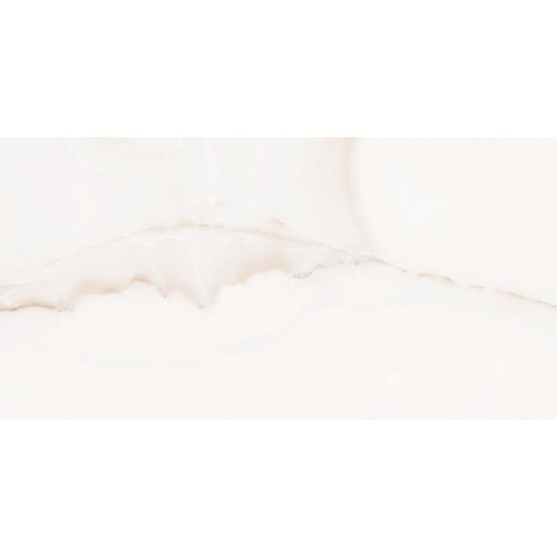 Mexen Onyx Weißer glasierter Feinsteinzeug Rekt. G1, Boden- und Wandfliese 120 x 60 cm, glänzend - TL106-120-060-01