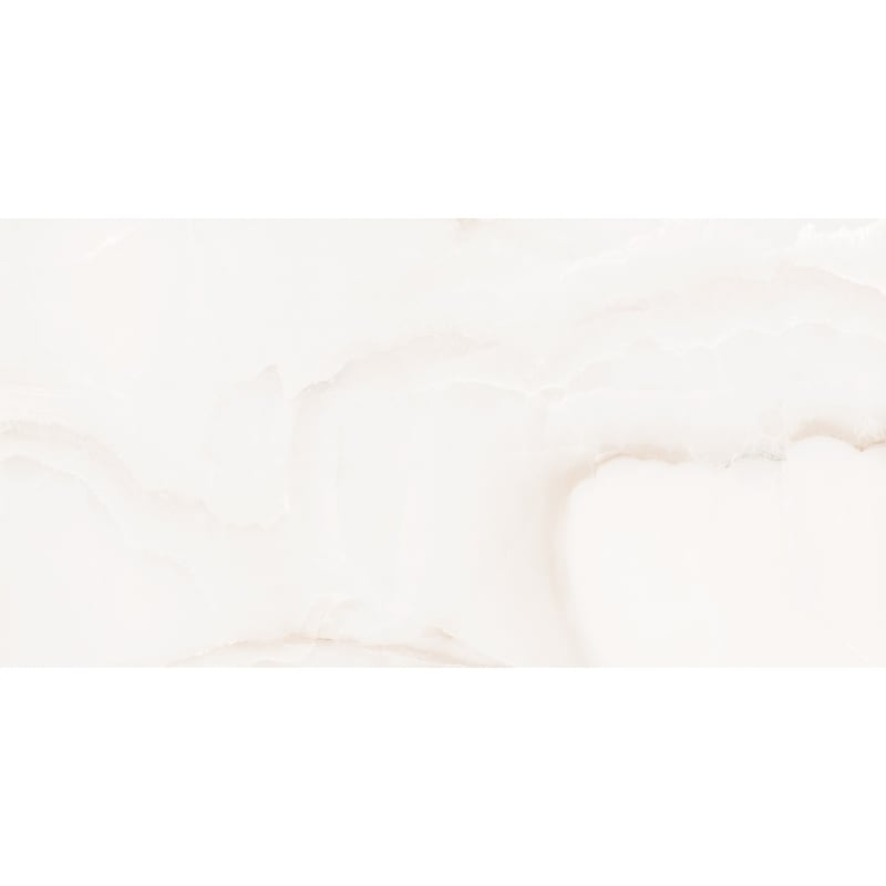 Mexen Onyx Weißer glasierter Feinsteinzeug Rekt. G1, Boden- und Wandfliese 120 x 60 cm, glänzend - TL106-120-060-01