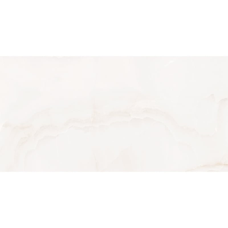 Mexen Onyx Weißer glasierter Feinsteinzeug Rekt. G1, Boden- und Wandfliese 120 x 60 cm, glänzend - TL106-120-060-01
