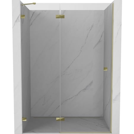 Mexen Lunar Duschdrehtür links 135 cm, transparent, gold - 834-135-000-50-00-L