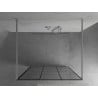 Mexen Kioto Freistehende Duschwand 110 x 200 cm, schwarzes Gitter 8 mm, Chrom - 800-110-002-01-77
