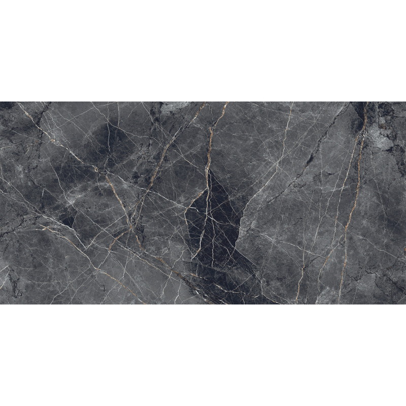 Mexen Eternity Nero glasiertes Feinsteinzeug rekt. G1, Boden- und Wandfliese 120 x 60 cm, glänzend - TL112-120-060-02