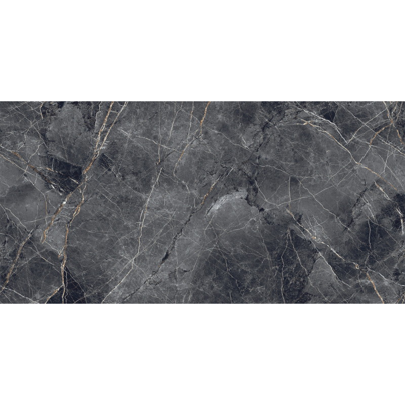 Mexen Eternity Nero glasiertes Feinsteinzeug rekt. G1, Boden- und Wandfliese 120 x 60 cm, glänzend - TL112-120-060-02