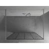 Mexen Kioto Freistehende Duschwand 130 x 200 cm, schwarzes Gitter 8 mm, Chrom - 800-130-002-01-77