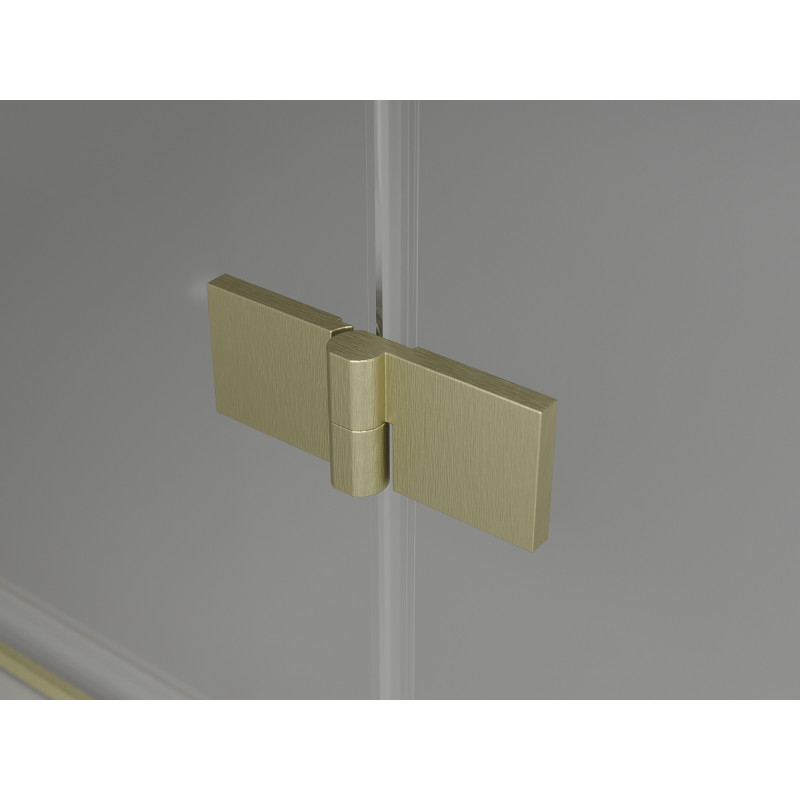 Mexen Lunar Duschklapptür links 105 cm, transparent, gebürstetes Gold - 834-105-000-55-00-L