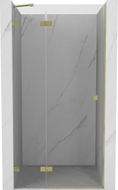 Mexen Lunar Duschdrehtür links 115 cm, transparent, gebürstetes Gold - 834-115-000-55-00-L