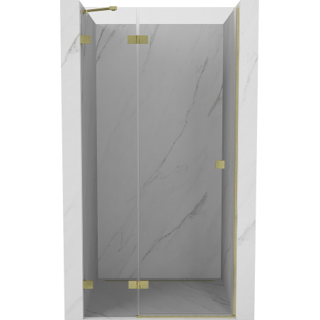 Mexen Lunar Duschdrehtür links 120 cm, transparent, gold gebürstet - 834-120-000-55-00-L