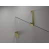 Mexen Lunar Duschdrehtür links 120 cm, transparent, gold gebürstet - 834-120-000-55-00-L
