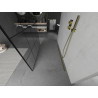 Mexen Kioto Freistehende Duschwand 130 x 200 cm, schwarzes Gitter 8 mm, gold - 800-130-002-50-77