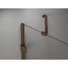 Mexen Lunar Duschdrehtür links 80 cm, transparent, Roségold - 834-080-000-60-00-L