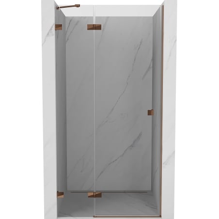 Mexen Lunar Duschdrehtür, links, 90 cm, transparent, Roségold - 834-090-000-60-00-L