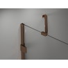 Mexen Lunar Duschkabinentür, Schwingtür links 115 cm, transparent, Roségold - 834-115-000-60-00-L
