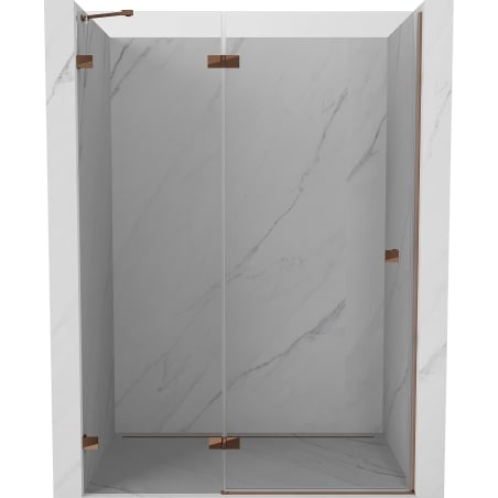 Mexen Lunar Duschdrehtür links 135 cm, transparent, Roségold - 834-135-000-60-00-L