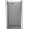 Mexen Lunar Schwenktür Dusche links 85 cm, transparent, gebürstetes Kupfer - 834-085-000-65-00-L