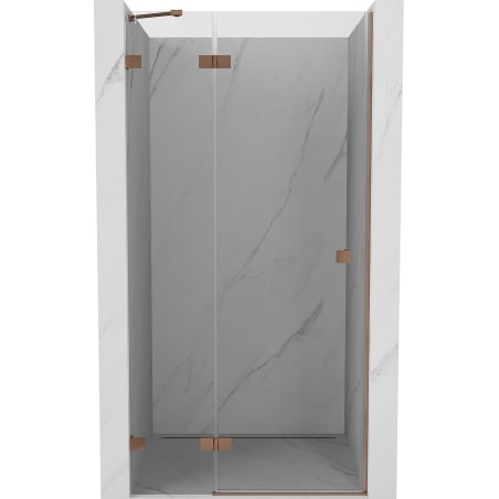Mexen Lunar Duschdrehtür links 95 cm, transparent, gebürstetes Kupfer - 834-095-000-65-00-L