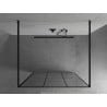 Mexen Kioto Freistehende Duschwand 110 x 200 cm, schwarzes Gitter 8 mm, schwarz - 800-110-002-70-77