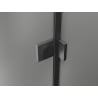 Mexen Lunar Duschdrehür links 130 cm, transparent, gebürstetes Gun Gray - 834-130-000-66-00-L