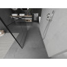 Mexen Kioto freistehende Duschwand 110 x 200 cm, schwarzes Muster 8 mm, Chrom - 800-110-002-01-78