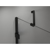 Mexen Lunar Duschschwingtür links 95 cm, transparent, schwarz - 834-095-000-70-00-L