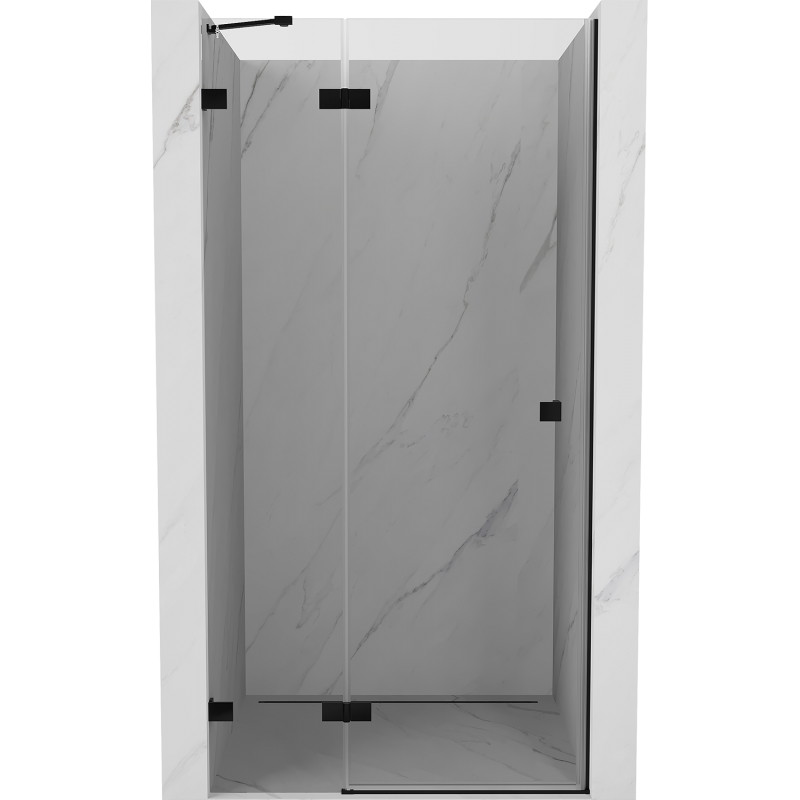 Mexen Lunar Duschabtrennung, Schwingtür, links, 100 cm, transparent, schwarz - 834-100-000-70-00-L