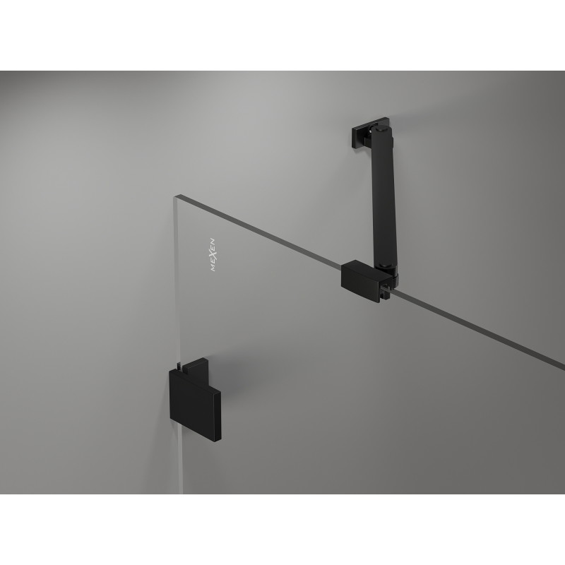Mexen Lunar Duschdrehtür links 115 cm, transparent, schwarz - 834-115-000-70-00-L