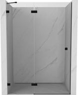 Mexen Lunar Dusch-Schwenktür links 130 cm, transparent, schwarz - 834-130-000-70-00-L