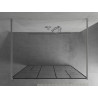 Mexen Kioto freistehende Duschwand 140 x 200 cm, schwarzes Muster 8 mm, Chrom - 800-140-002-01-78