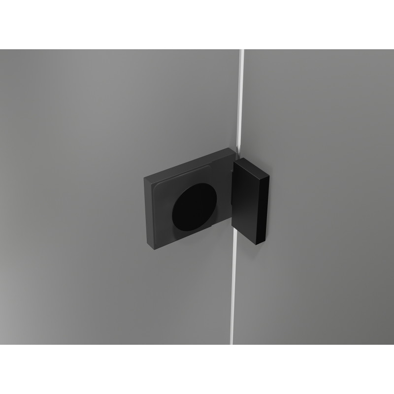 Mexen Lunar Duschdrehtür links 140 cm, transparent, schwarz - 834-140-000-70-00-L